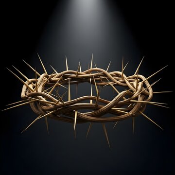 Good friday symbolism crown of thorns on jesus christ's crucifixion