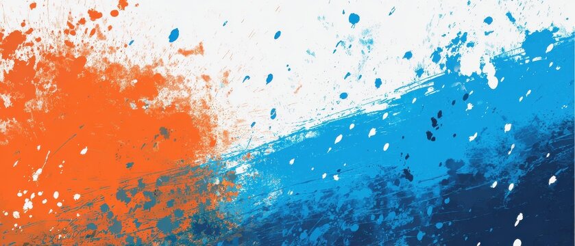 Dynamic grunge texture background in royal blue and orange, ideal for high-energy designs related to sports, athletics, adventure, or action-oriented marketing.