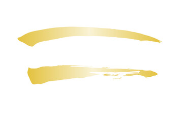 Obraz premium 金色の筆ブラシストロークデザイン素材