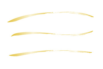 Obraz premium 金色の筆ブラシストロークデザイン素材