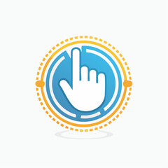 Obraz premium Vector hand cursor icon illustration