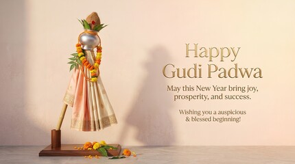Naklejka premium Traditional Gudi Padwa Festival Poster Design