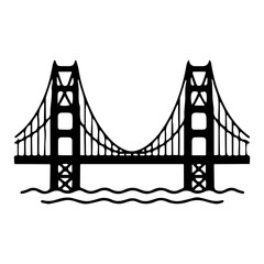 Obraz premium Golden Gate Bridge Silhouette