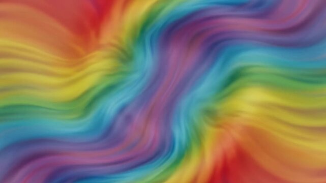 Vibrant rainbow colors swirl and blend in a dynamic, abstract motion background.