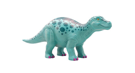 Teal Dinosaur Toy with Dark Spots