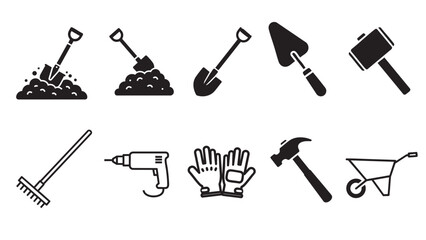 Obraz premium A collection of gardening and landscaping tools