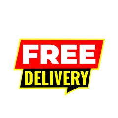 Fototapeta premium Free Shipping Design PNG, Express Delivery Badge Icon, Online Market Label Design, Delivery Offer Tag Graphic, Business Sticker