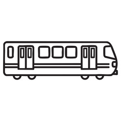 A black and white drawing of a bus