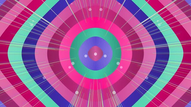 Vibrant Concentric Circles Animation Motion Graphics.