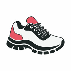 Stylish athletic sneaker illustration, perfect for fitness, running, and casual sport activities. A versatile footwear graphic for active lifestyles and design projects