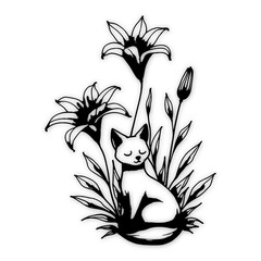 white and black flower desgine © Sabbir