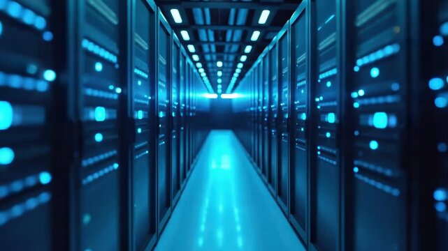 Scalable Infrastructure: Server cluster operating inside large data center facility
