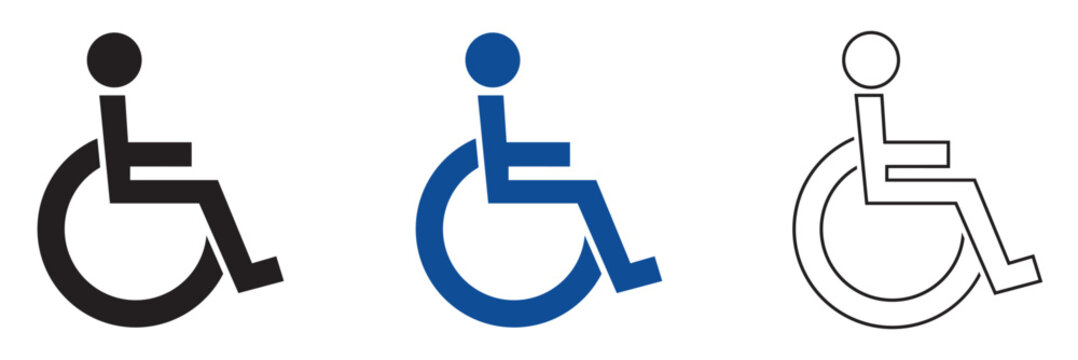 Universal Accessibility Icon . Universal accessibility symbol showing human figure , representing inclusion, equal access, disability rights, and barrier free design.