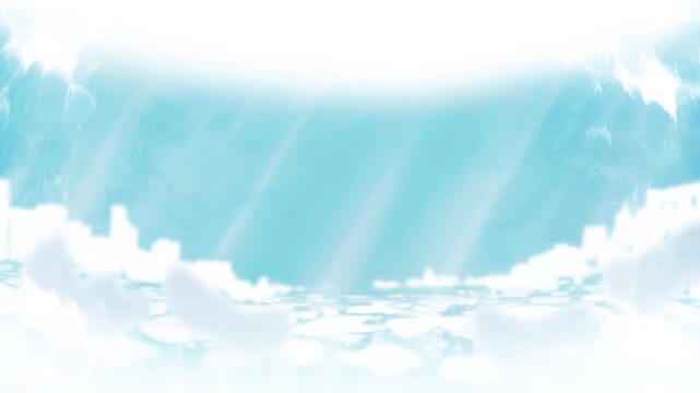 ささやく青の静寂の中の光り輝く水の夢想 Relaxing Journey Through Light and Calm