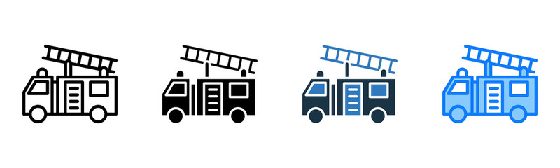 Fire Truck icon multiple style 