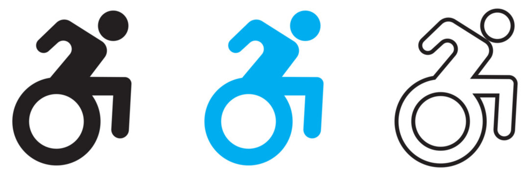 Universal Accessibility Icon . Universal accessibility symbol showing human figure , representing inclusion, equal access, disability rights, and barrier free design.
