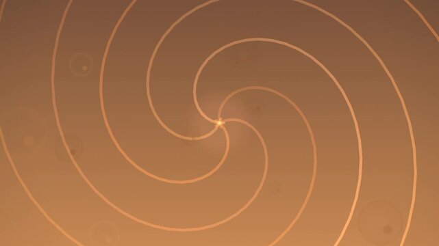 Spiral Design Element in Orange Gradient Background.
