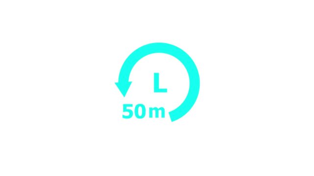 50 Minute Animated Circular Countdown Timer with Modern Progress Ring for Marketing and Event Videos. 4k motion