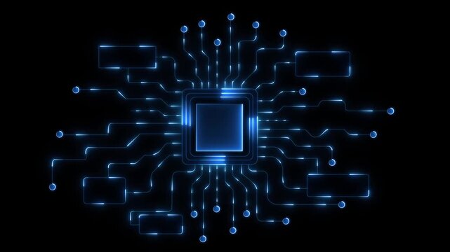 Ai tools or neon box. Multi function for Agentic AI technology motion background. Multi agent AI systems, Automate daily Smart AI solutions improve efficiency, Automate repetitive work. 4k animation