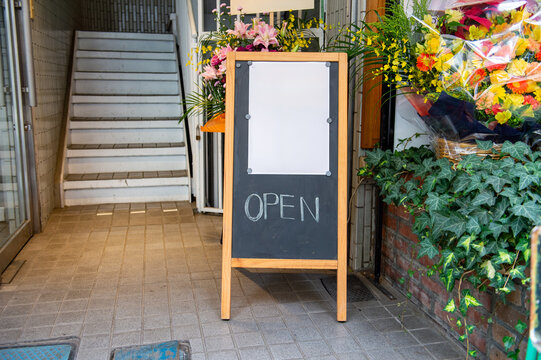 yes we're open sign , vintage restaurant sign , Open sign in street cafe