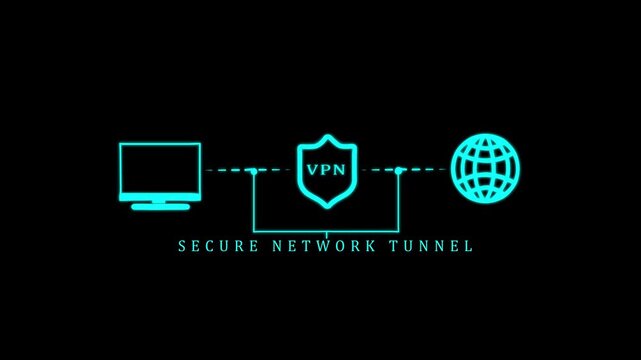 High Security VPN Technology with Encrypted Network Tunnel for Data Privacy and Anonymous Internet Access