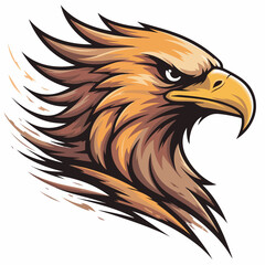 Majestic Eagle Head Silhouette Vector Art - Powerful Raptor Emblem Design