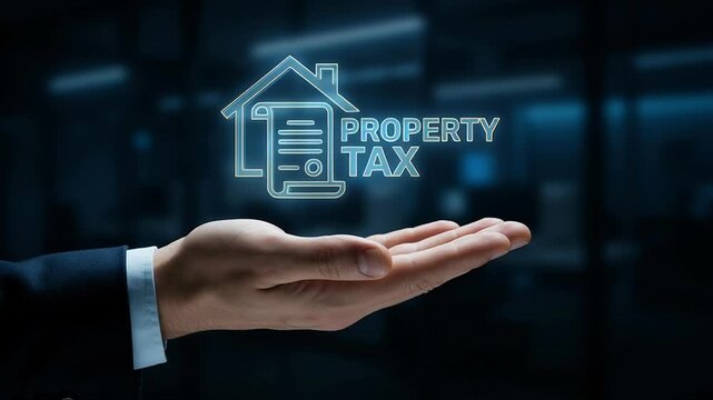 Property tax compliance of real estate transaction process with contract management
