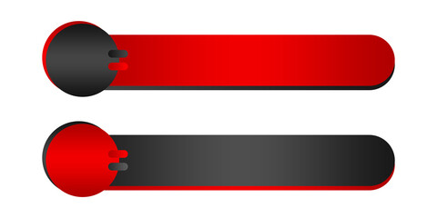 Lower Third Dynamic Red and Black Headline Bar	