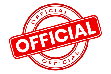 red Official Stamp Mark for Certification and Approval png file transparent background