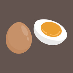 Boil egg vector illustration