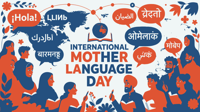 International Mother Language Day Celebration illustration