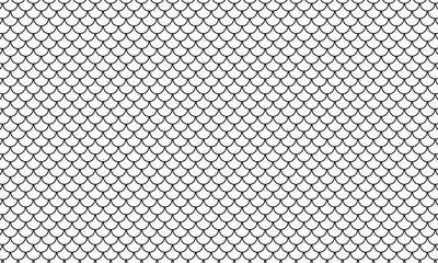 abstract black fish scale pattern perfect for banner poster background. © shajada
