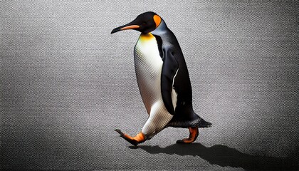 A Penguin Waddling On A Transparent Background