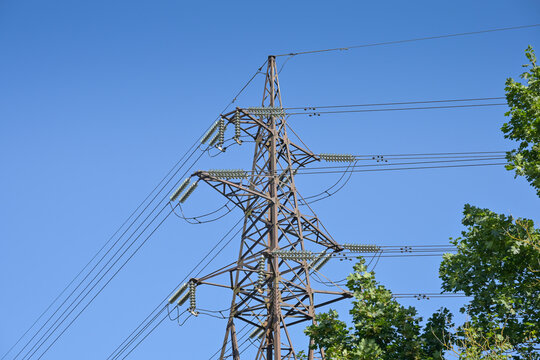 Hochspannungsleitung, Strommast, Riga, Lettland