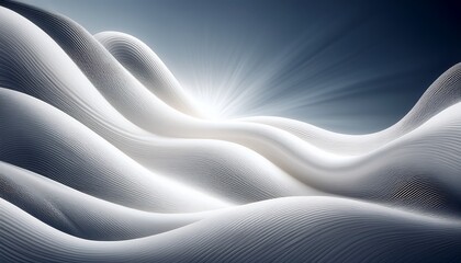Ultra Modern Abstract Motion Design With Smooth White Waves And Sunlight