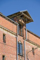 Fototapeta premium Rote Speicher Spikeri, denkmalgeschützter Gebäudekomplex, Kreativquartier, Moskauer Vorstadt, Riga, Lettland