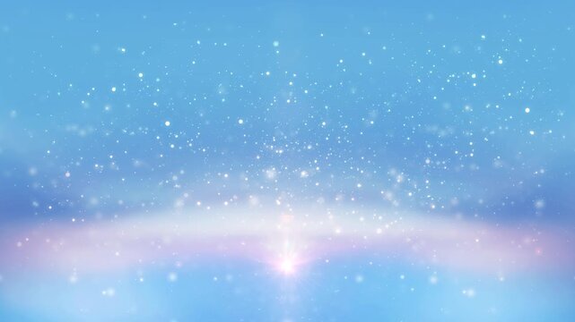 煌めく朝焼けの空と光の湖 Shimmering Sunrise Sky Over Lake 03 Delicate Sky