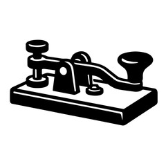 icon illustration telegraph key vector © Desi