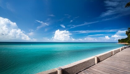 Fototapeta premium Walk By The Sea Blue Sky
