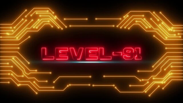 Level 91 Gaming Victory Screen with Neon Blue Glow and Esports Player Interface.