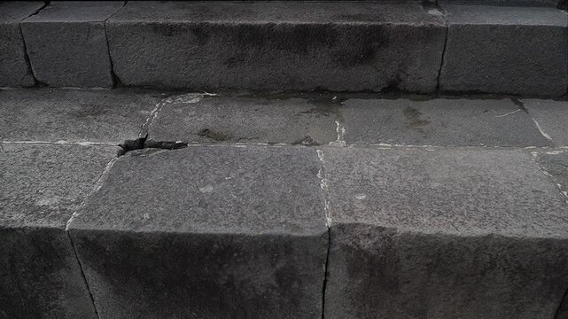 Stones that make up parts of the Prambanan temple