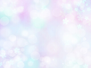 Obraz premium 春の水彩桜パステル背景｜ふんわり光のやさしいバナー素材 Soft Watercolor Sakura Background with Pastel Light – Spring Banner Design