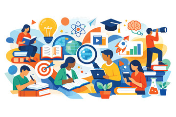 Creative banner illustration showcasing bright idea innovation imagination brainstorming concept visual inspiration design conceptps