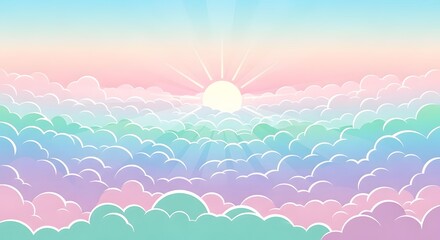 Fototapeta premium Colorful clouds at sunrise.