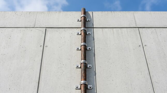 Copper Down Conductor Cable Building Facade Lightning Protection System Installation