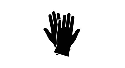 Obraz premium Clean vector illustration of protective gloves, ideal for symbolizing hygiene, safety, medical care, and essential hand protection. A modern graphic design for various health and work applications