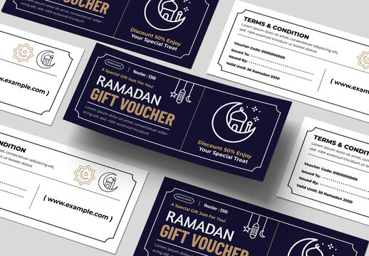 Ramadan Gift Voucher Template Layout