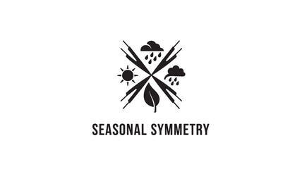 Obraz premium Elegant black and white geometric snowflake icon with symmetrical seasonal design, perfect for winter holiday logos, decorations, and vector templates with clean aesthetic.