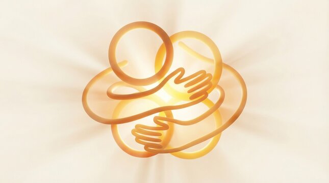 Mother's Day Warm Sun Rays Made Of Hugs Concept