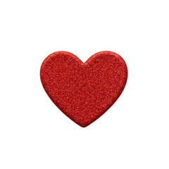 Obraz premium A red heart made of sparkly glitter on a white background